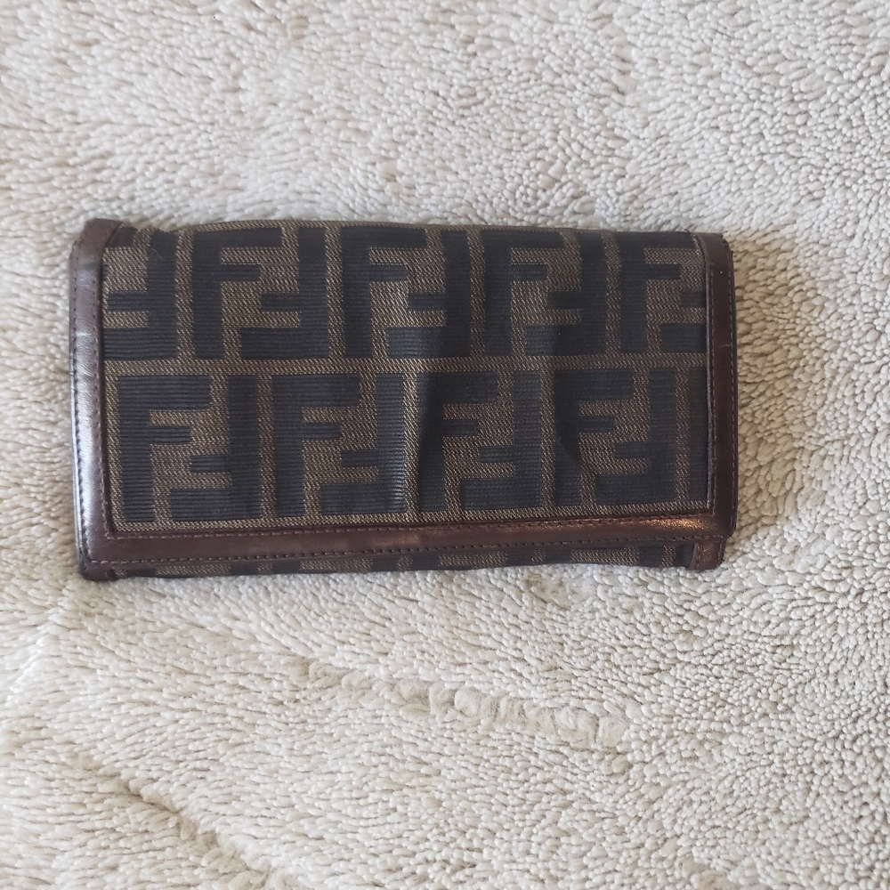 Fendi Brown and Black Wallet